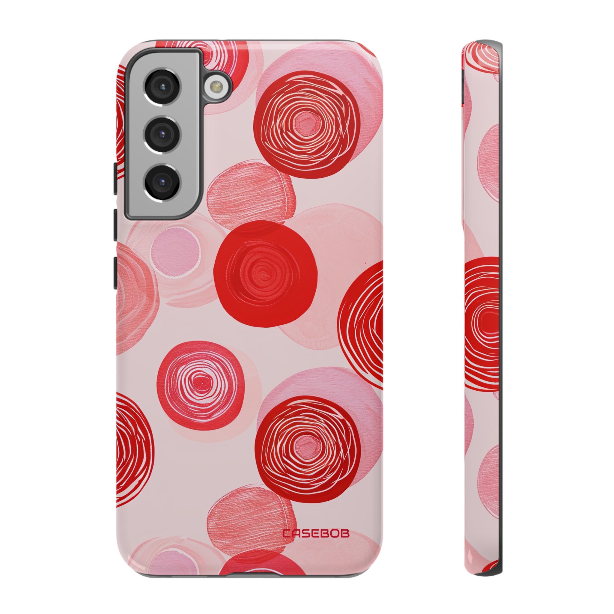 Crimson Circle Minimalism - Protective Phone Case