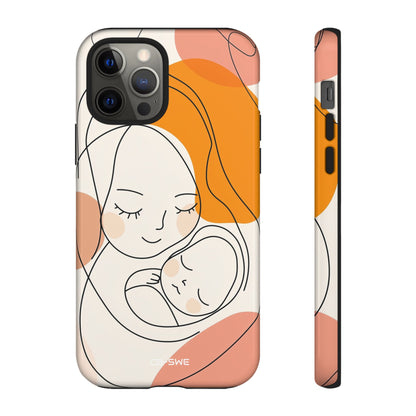 Mother Embraces Child - iPhone Case