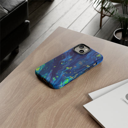 Green Opal Ink Art iPhone Case (Protective) Phone Case