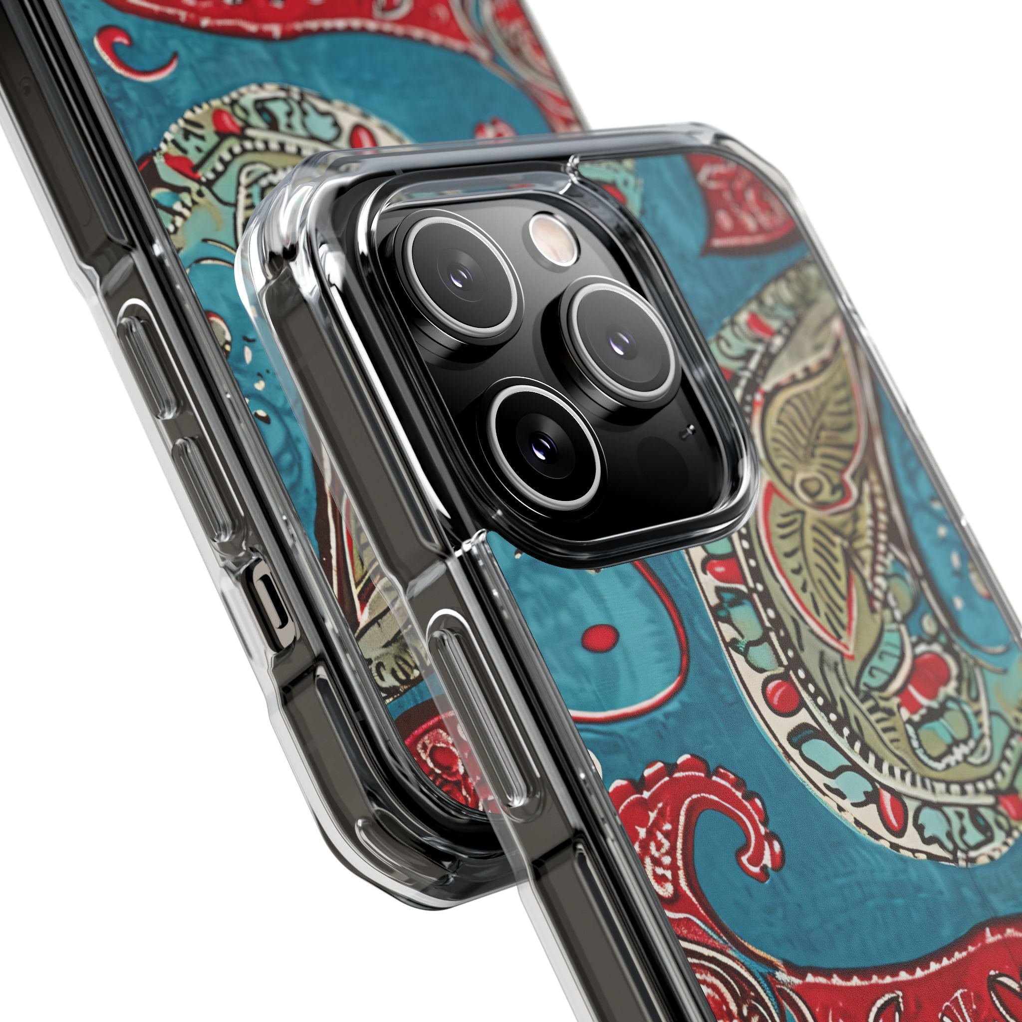 Vintage Paisley Elegance iPhone 14 - Clear Impact Phone Case