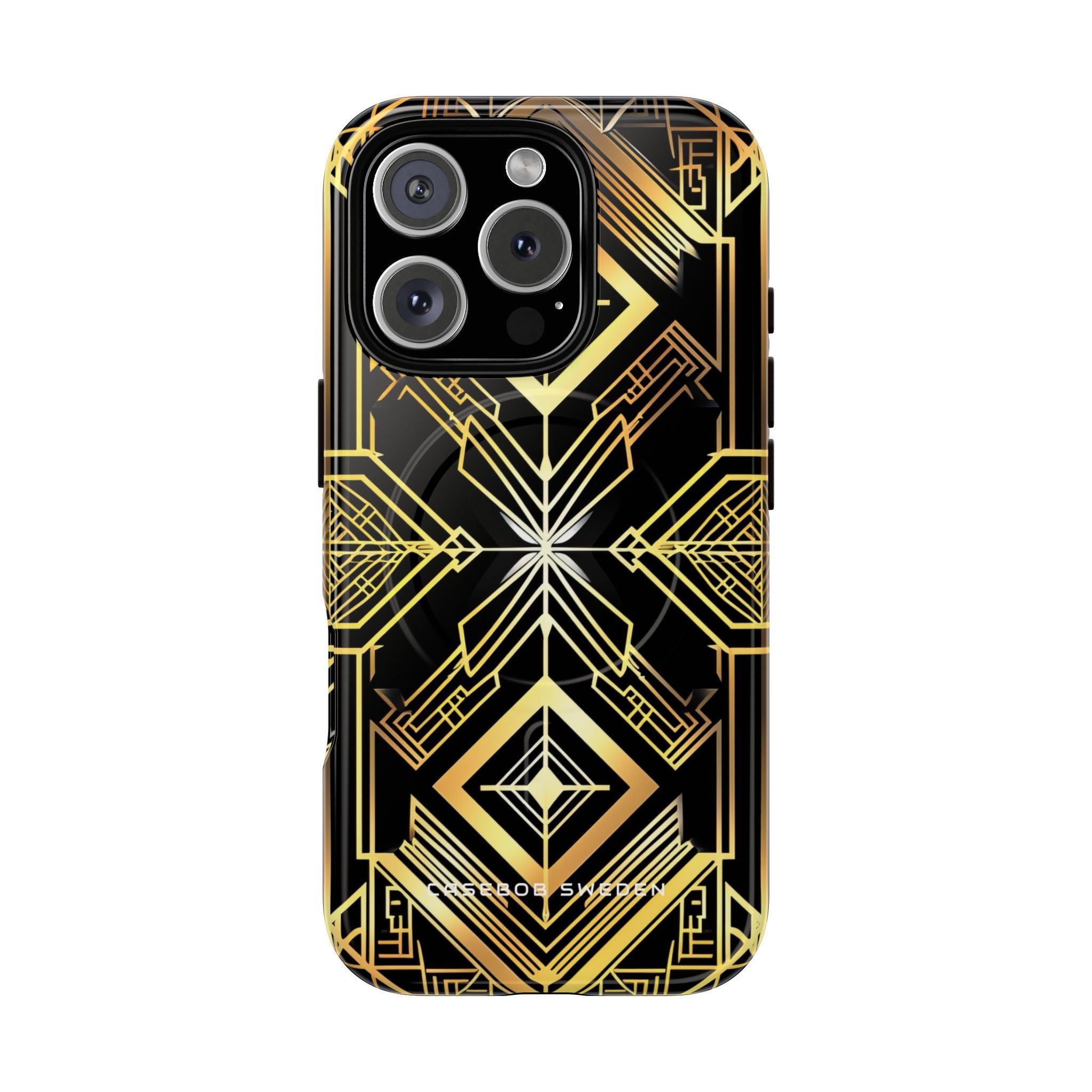 Golden Geometric Opulence iPhone 16 Tough+ Handyhülle