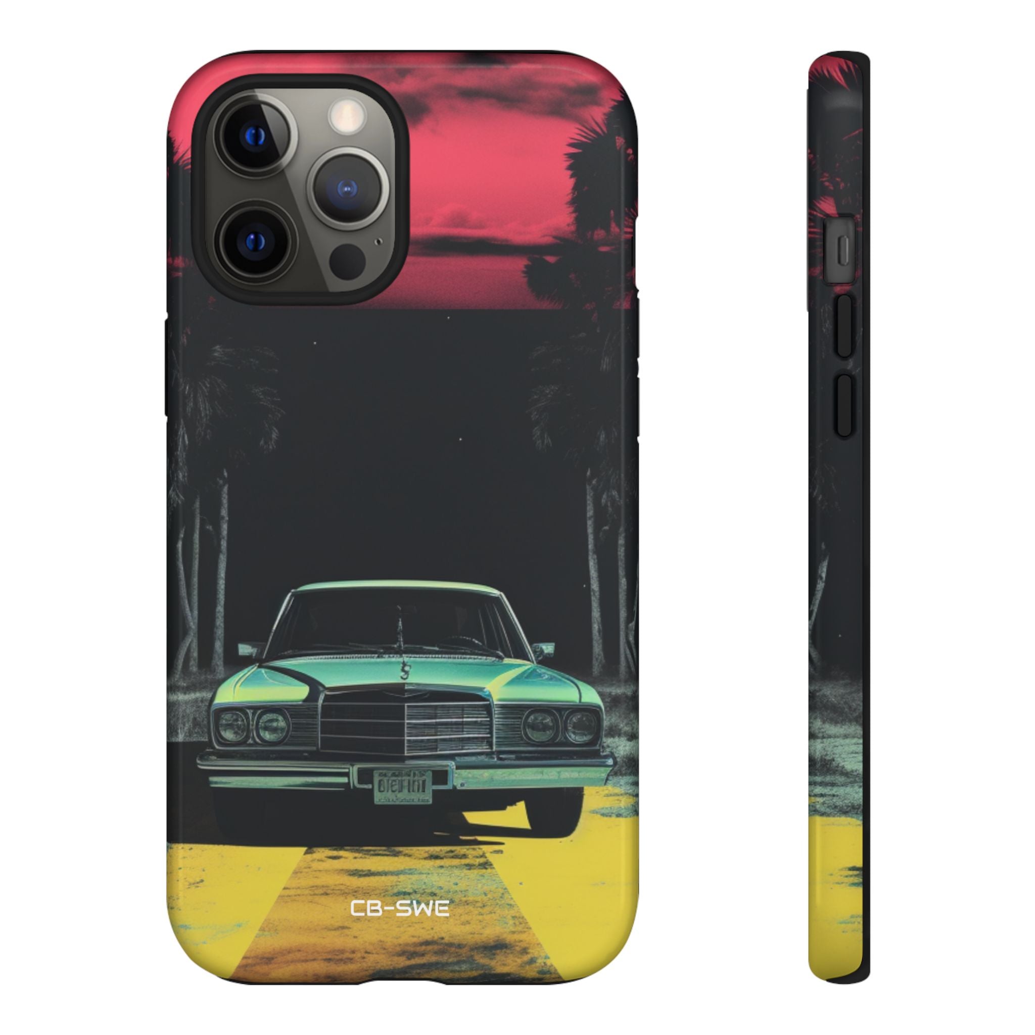 Retro Futuristic Nightscape - iPhone Case