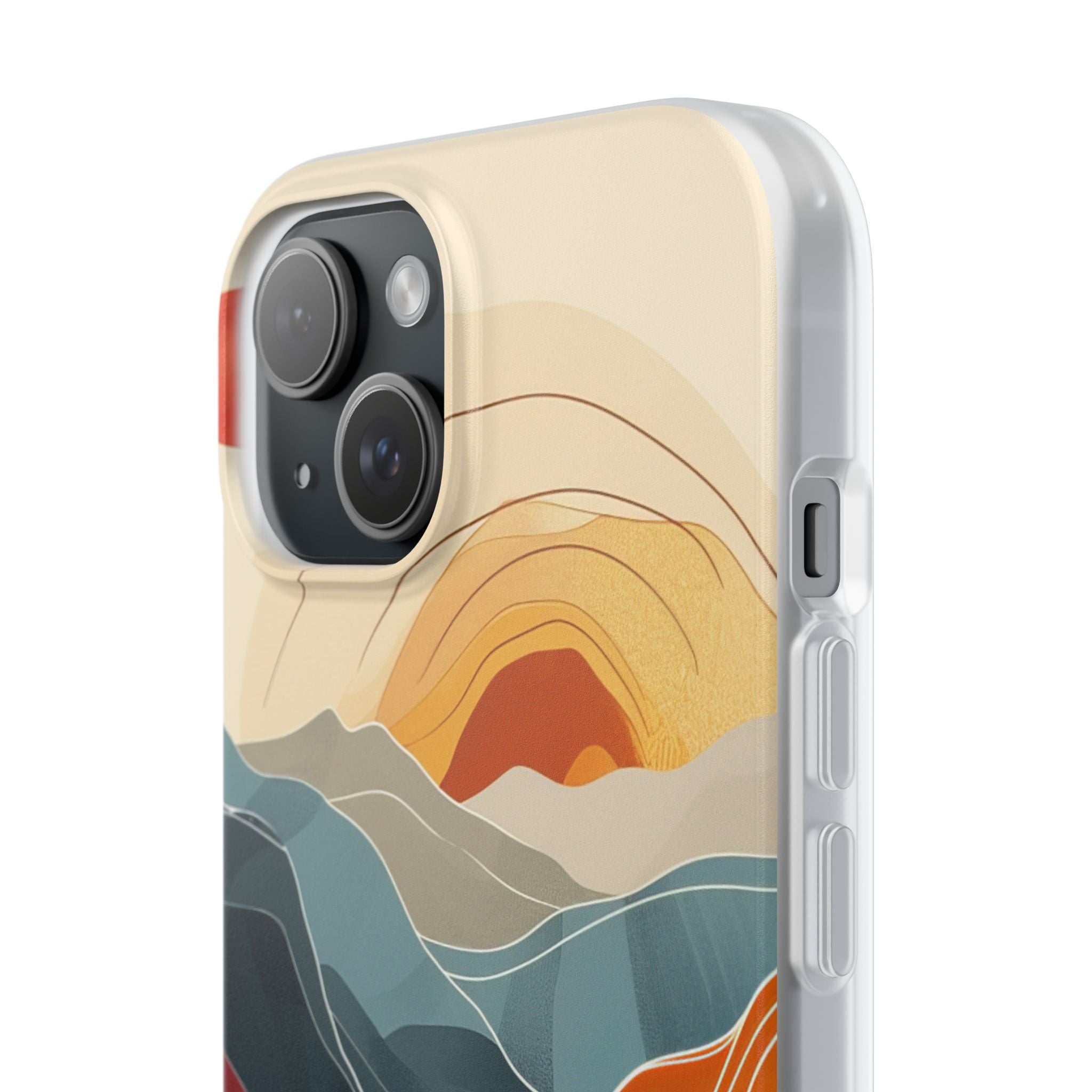 Harmonic Flow of Lines and Color iPhone 15 - Flexi Phone Case