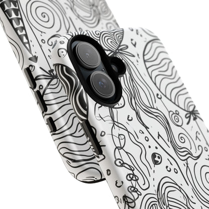 Whimsical Celebration in Black and White - for iPhone 16