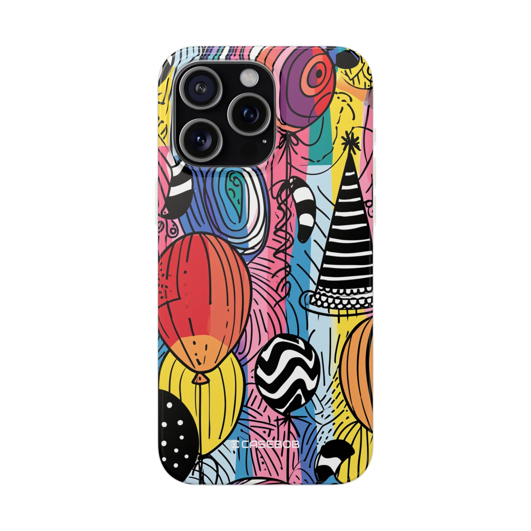 Vibrant Party Whimsy | Flexible Phone Case for iPhone