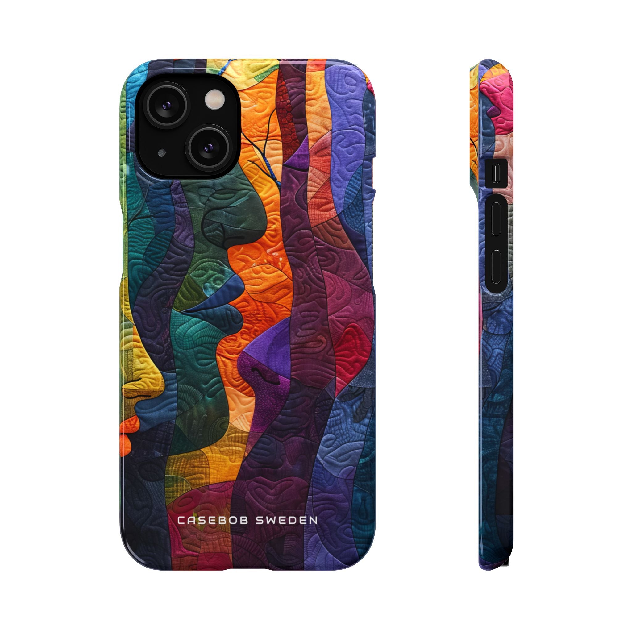 Harmonized Faces and Nature Fusion iPhone 14 - Slim Phone Case