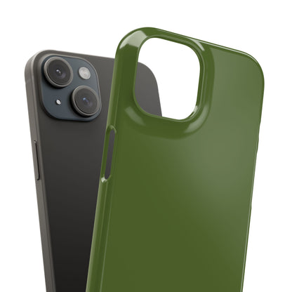 Dark Olive Green iPhone 15 - Slim Phone Case