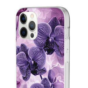 Strahlendes Orchideen-Design | Handyhülle für iPhone (flexible Hülle) 