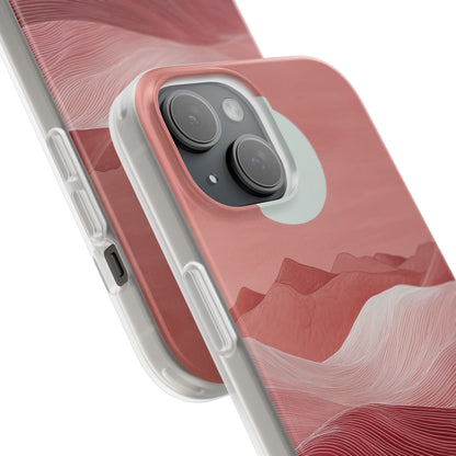 White Orb Dunes iPhone 15 Case - Soft