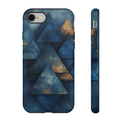 Blue Geometric Harmony - Protective Phone Case