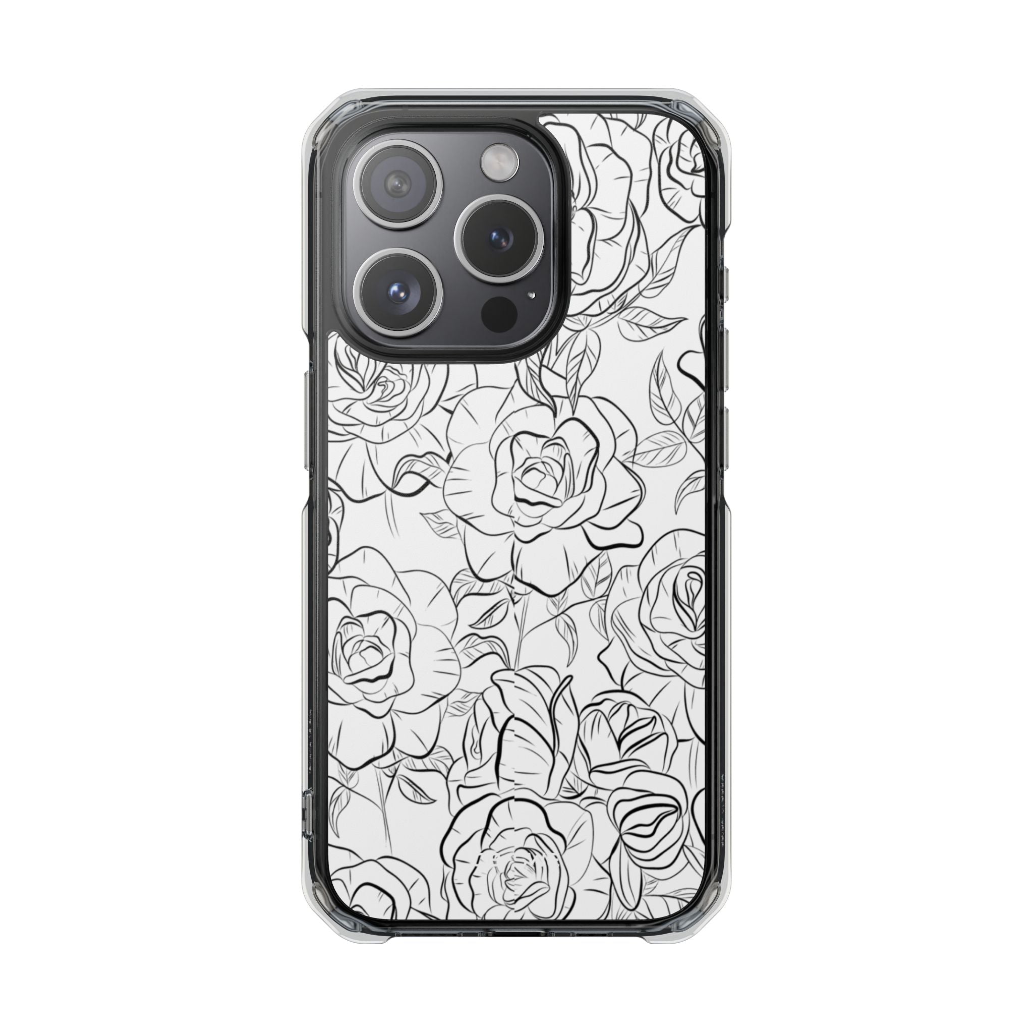 Intricate Rose Sketches iPhone Case - Impact