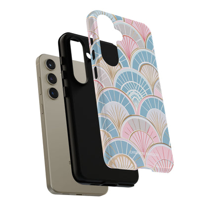 Art Deco Pastel Fan Pattern - Tough Samsung S24 Phone Case