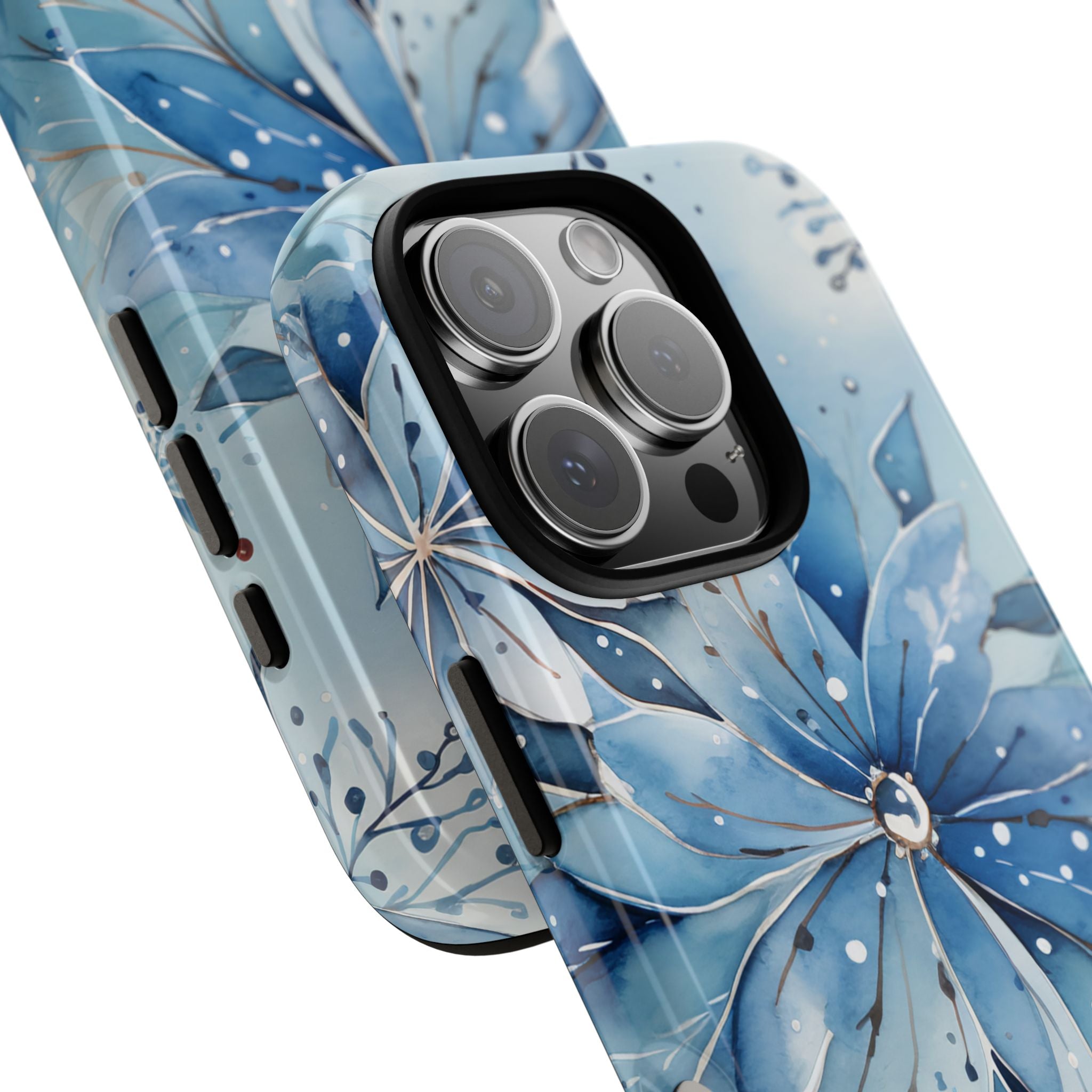Floral Frost Embrace - iPhone Case