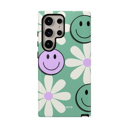 Smiley Daisy Glow Samsung S24 Ultra Case - Tough