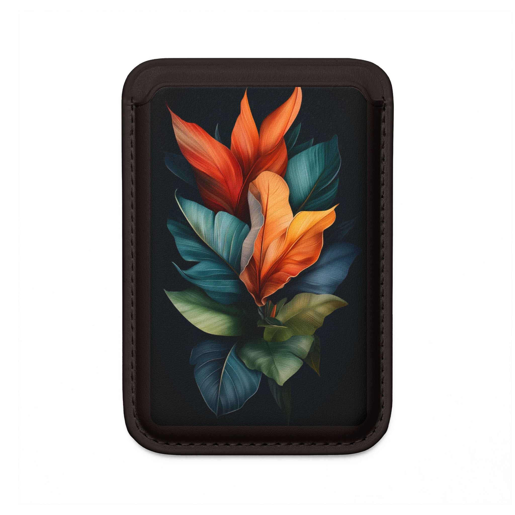 Tropical Ember Leaves Wallet – MagSafe Ready