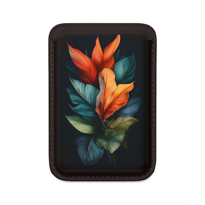 Tropical Ember Leaves Wallet – MagSafe Ready