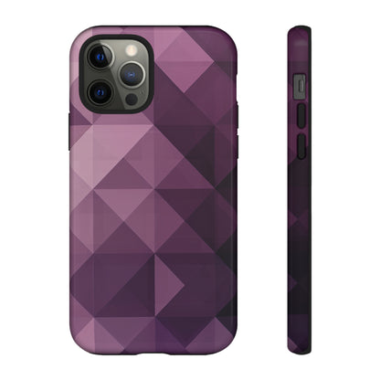 Purple Fade Squares - Protective Phone Case