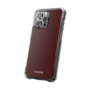 Oxblood Red | Phone Case for iPhone (Clear Impact Case - Magnetic)