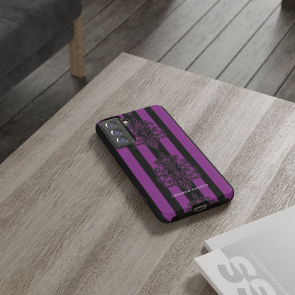 Gothic Elegance with Vertical Stripes and Ornamental Motifs  Samsung S21 - Tough Phone Case