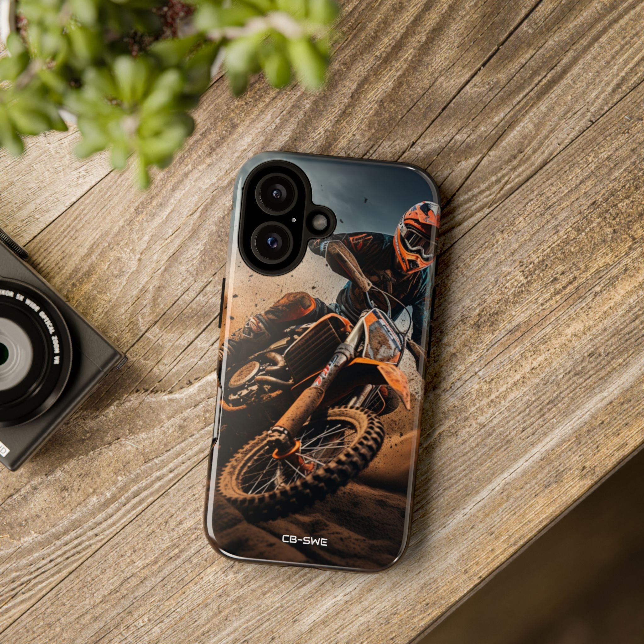 Rider Amidst Desert Fury - iPhone Case