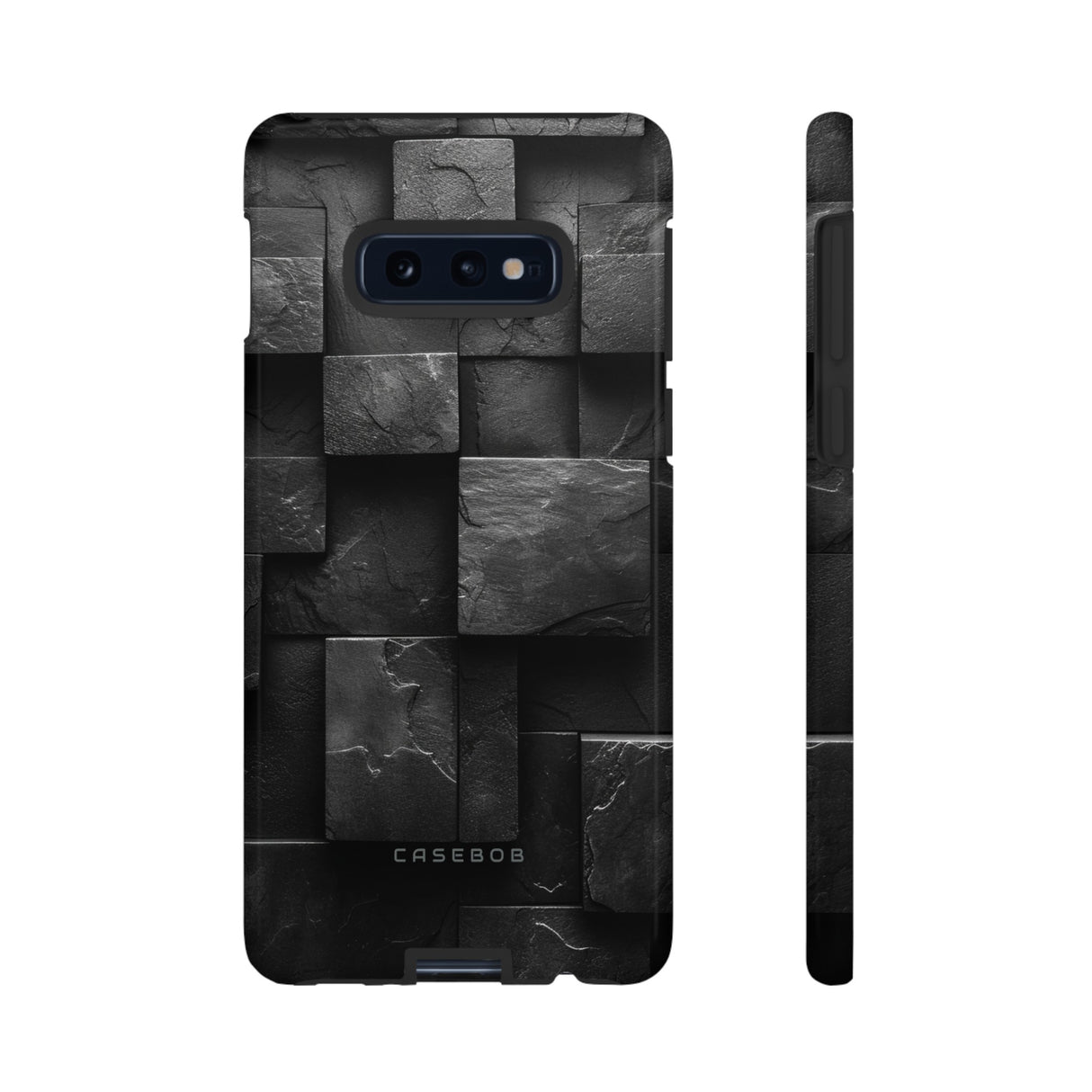 Black Geometric Elegance - Protective Phone Case