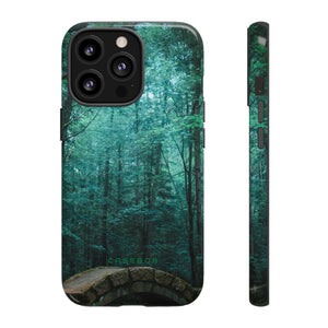 Mystical Forest with Stone Bridge - Protective Phone Case