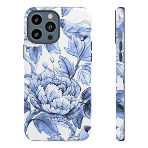 Watercolor Blue Floral - Protective Phone Case