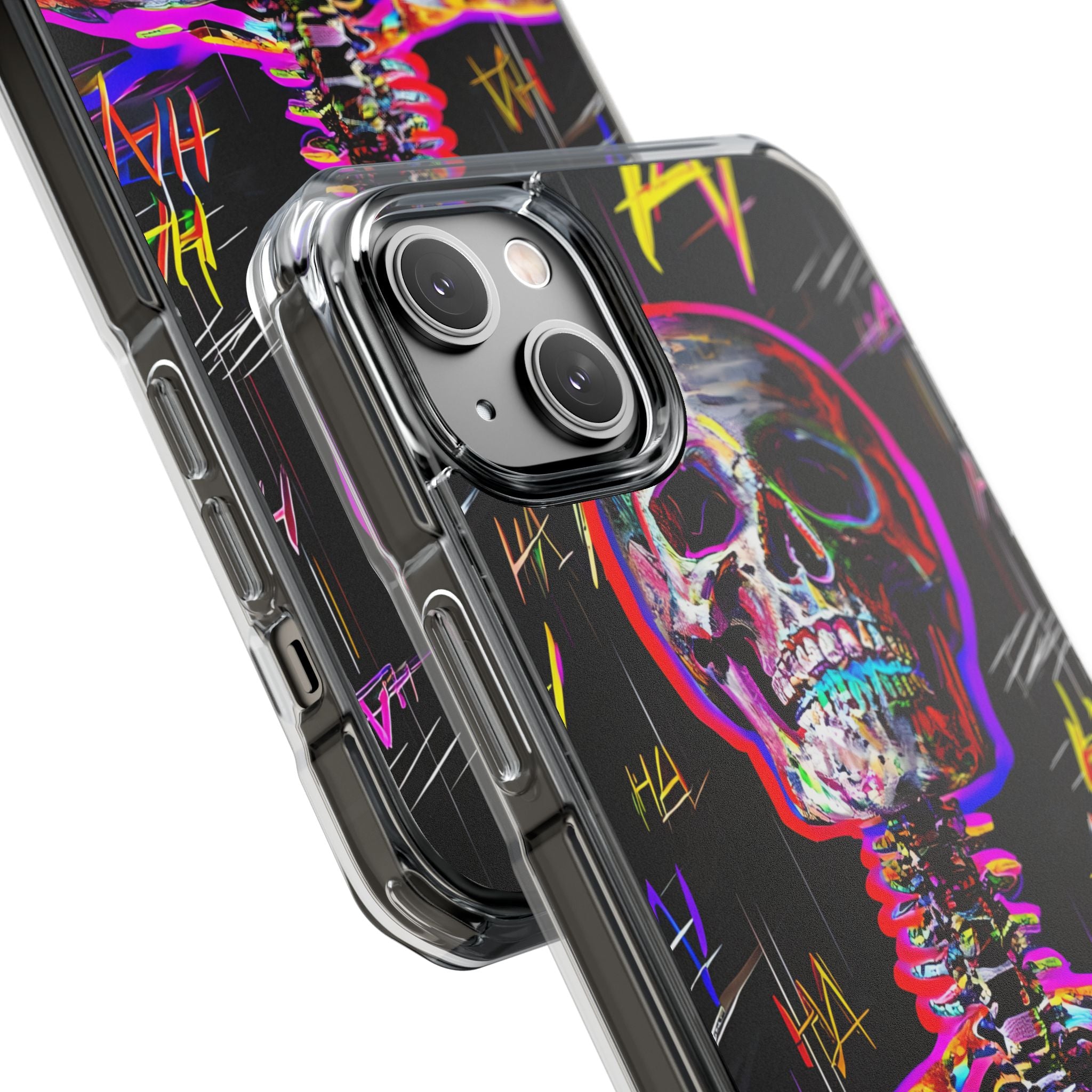 Neon Skeleton Chaos iPhone Case - Impact
