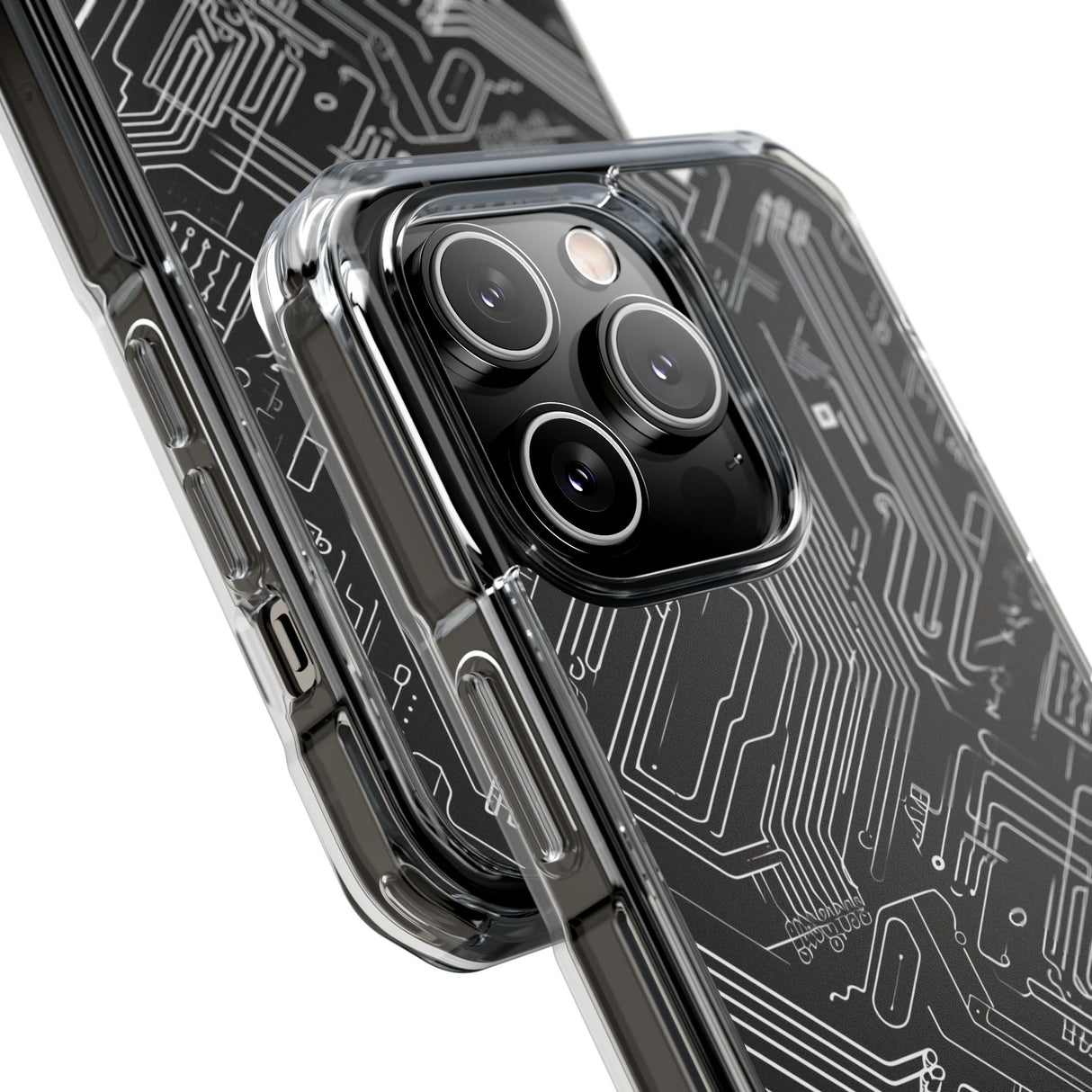 Cyber Circuitry Art - Phone Case for iPhone (Clear Impact - Magnetic)