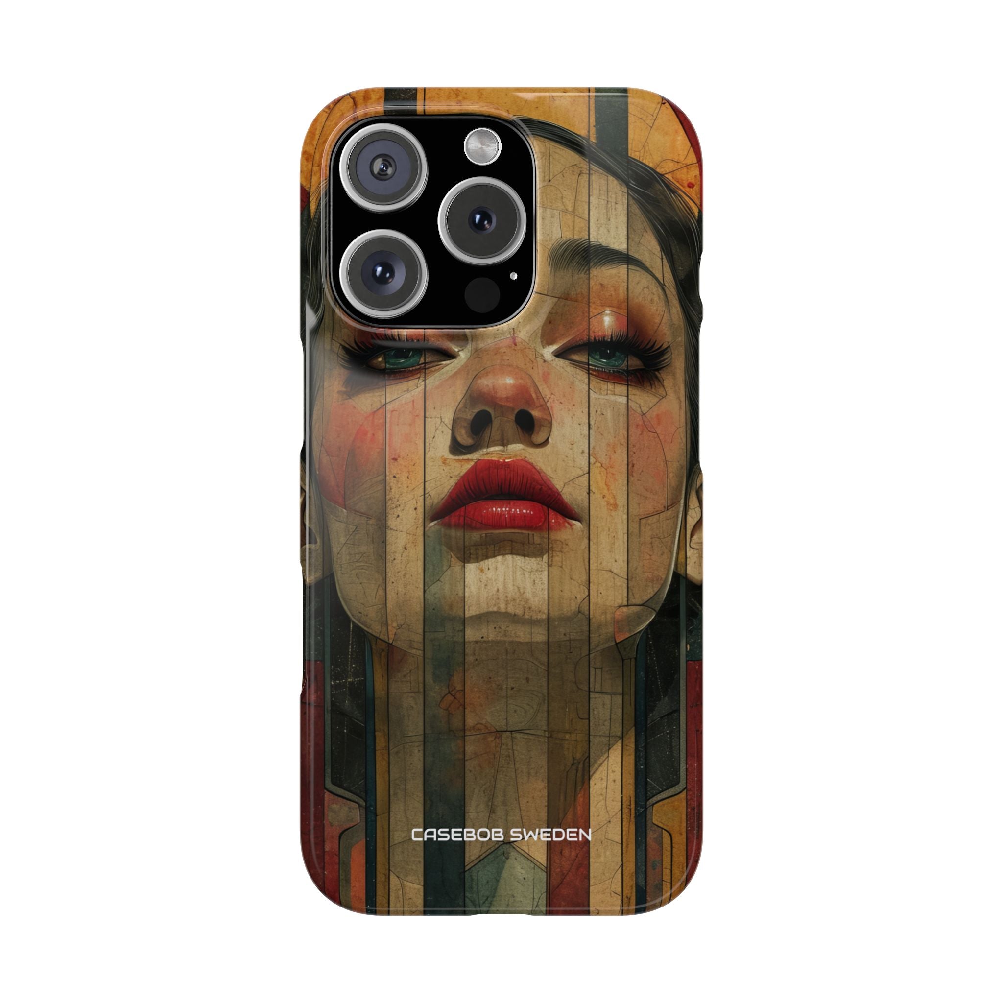 Bold Art Deco Portrait - Slim iPhone 16 Phone Case