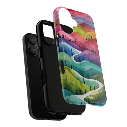 Whimsical Colorful Valleys - iPhone Case