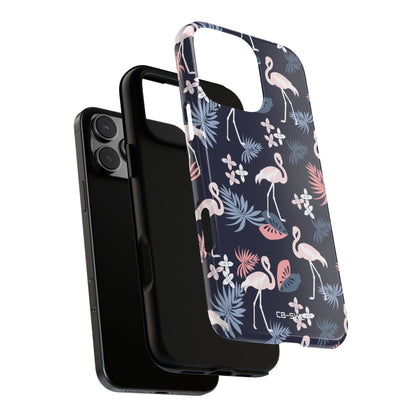 Flamingos Dance Playfully - iPhone Case
