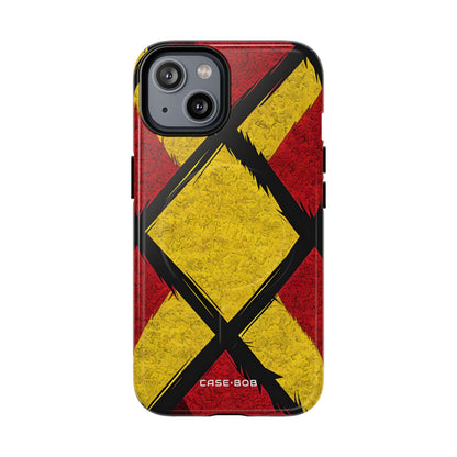Cracked Diamond Grid iPhone 14 - Tough+
