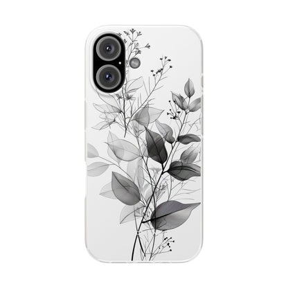 Botanical Line Harmony iPhone 16 - Flexi-Telefonhülle