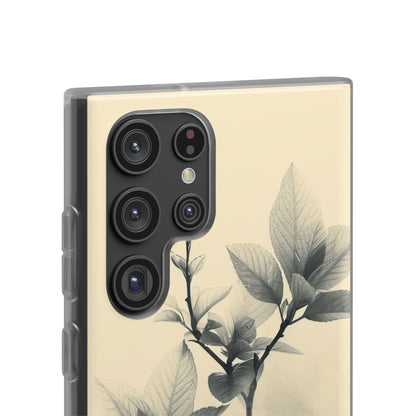 Beige Branch Art - Flexi Samsung S22 Phone Case