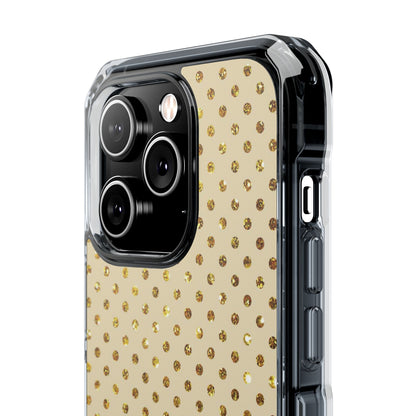 Gold Sparkle Grid iPhone 14 Pro Case - Impact