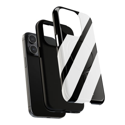 Diagonal Bands Noir iPhone 15 Pro Case - Tough+