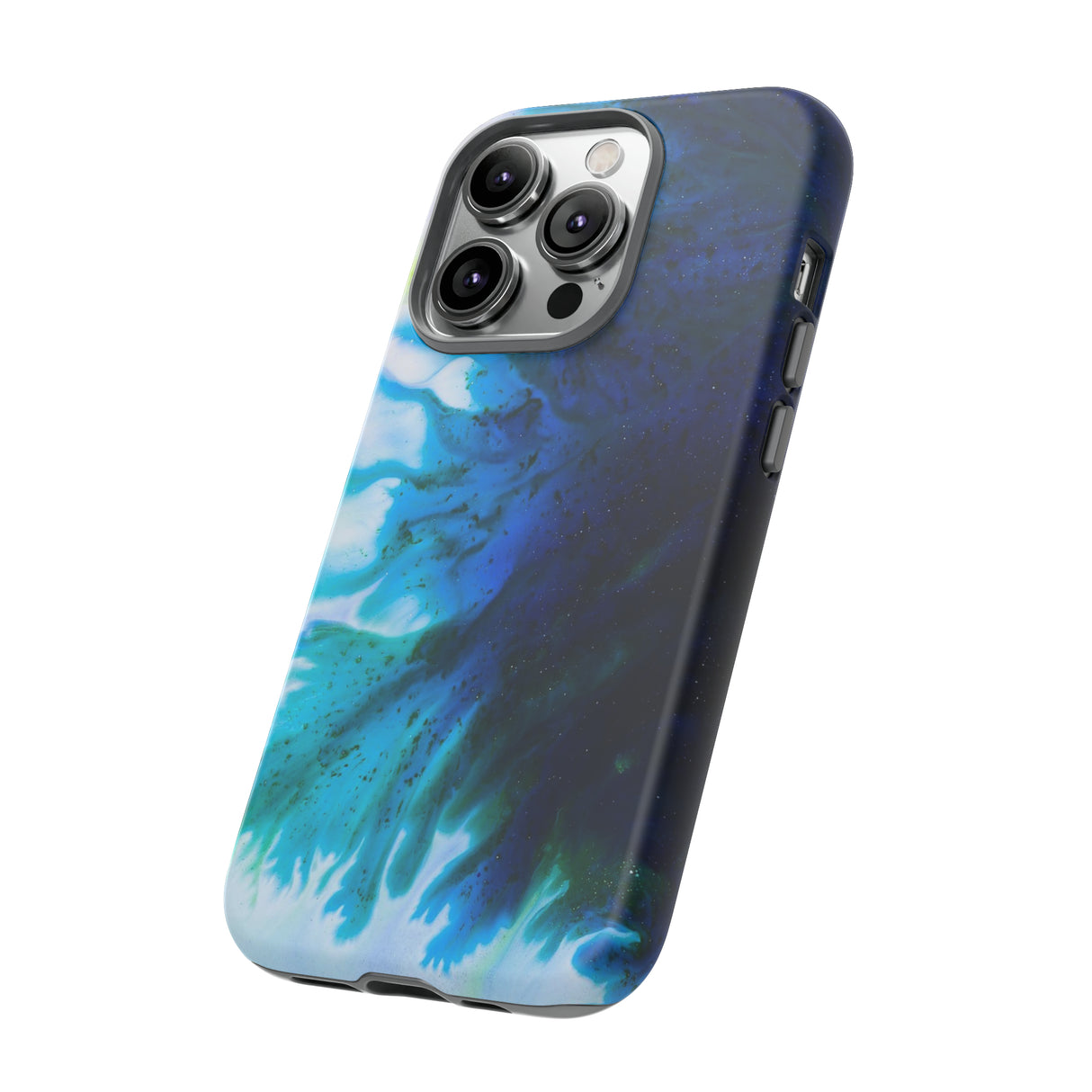 Blue Liquid Ink Art - Protective Phone Case