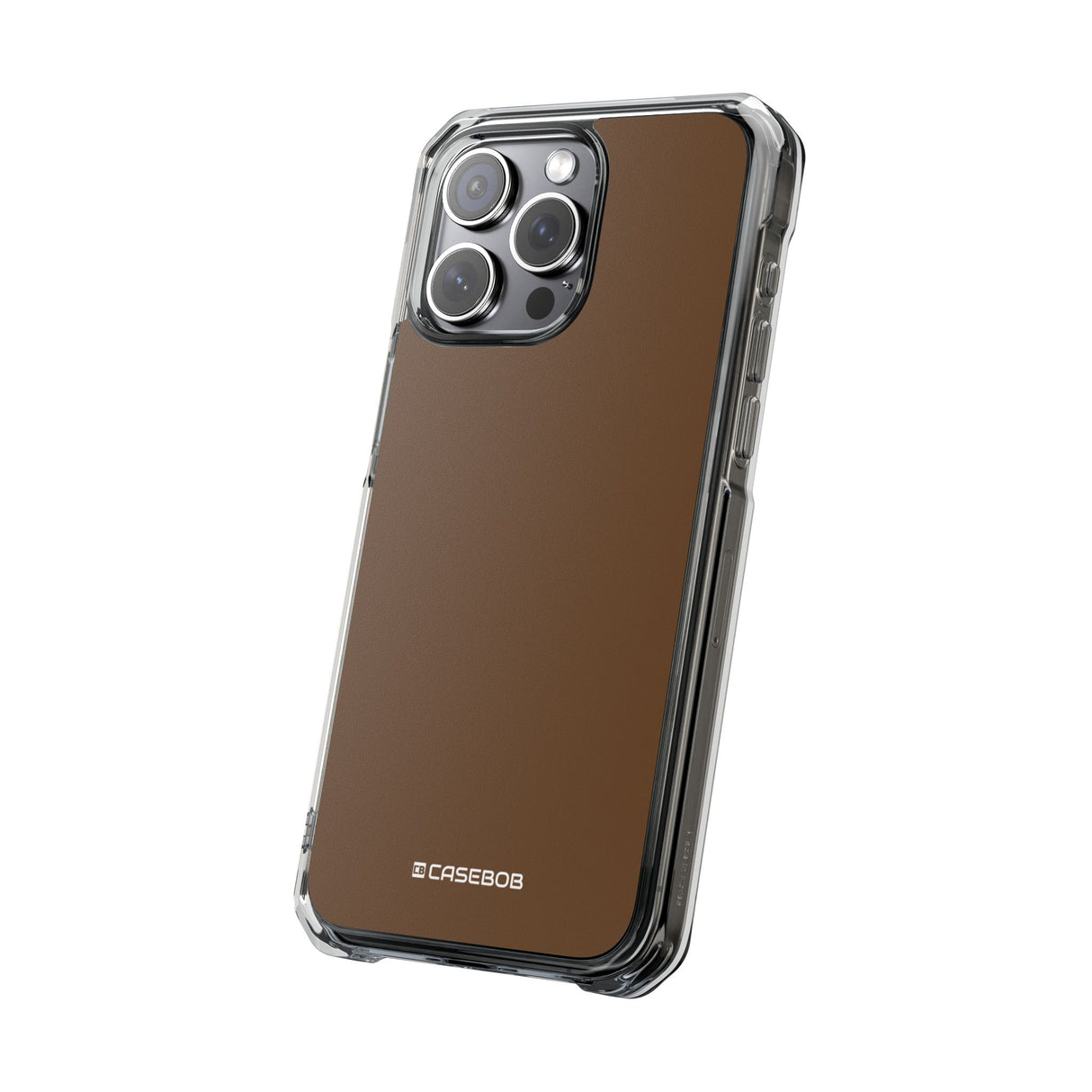 Dark Brown | Phone Case for iPhone (Clear Impact Case - Magnetic)