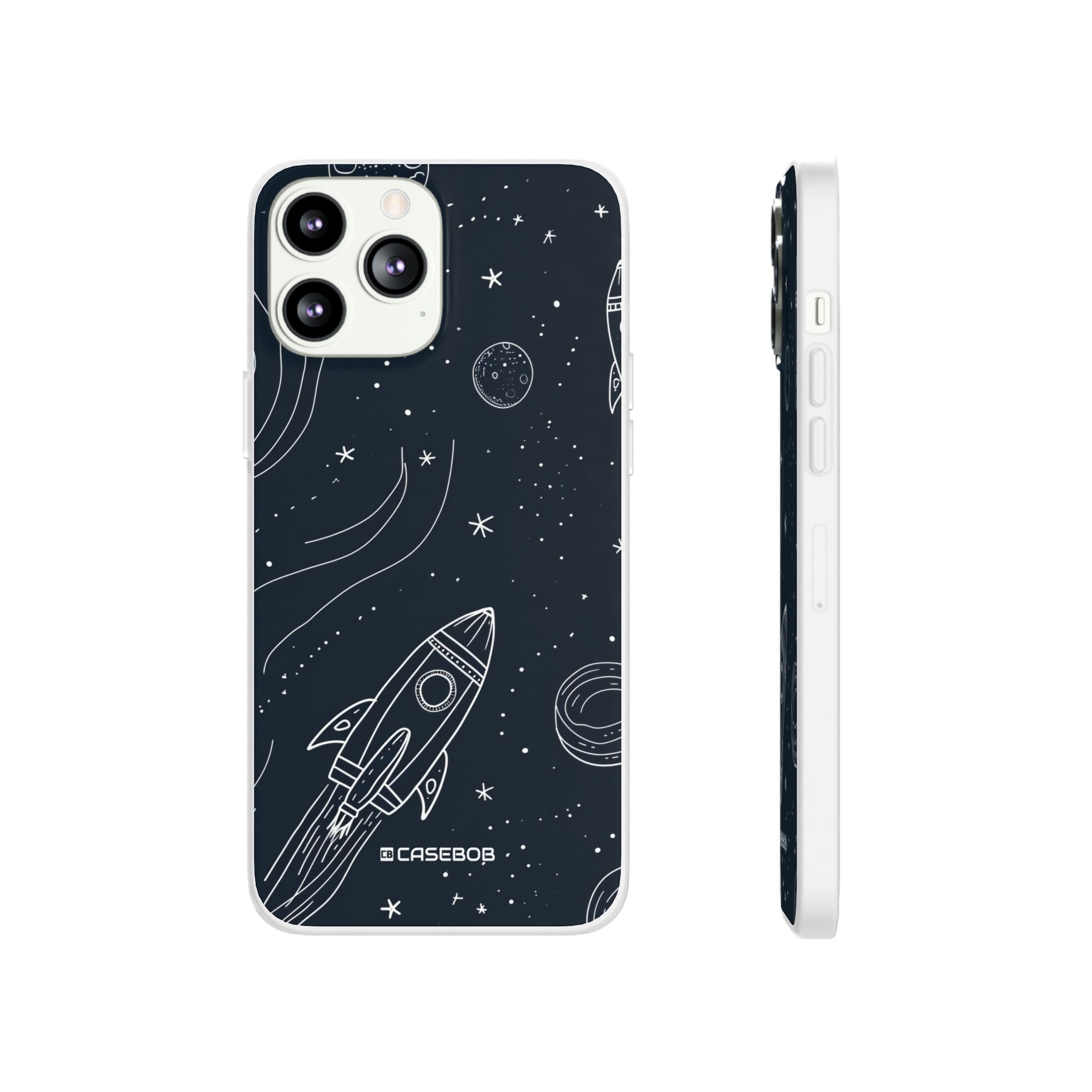 Cosmic Doodle Adventure | Flexible Phone Case for iPhone