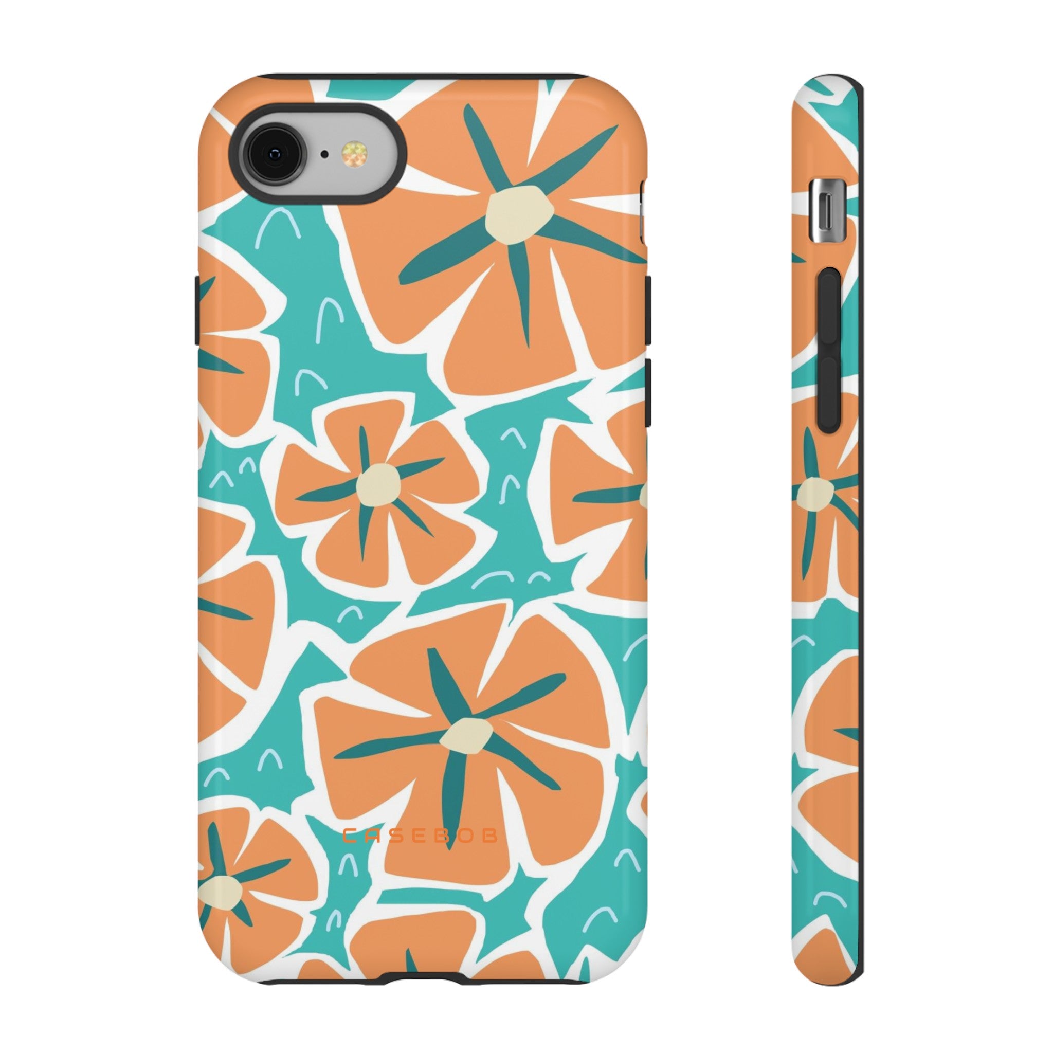 Orange Happy Flower - Protective Phone Case