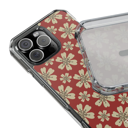 Retro Red Florals iPhone Case - Impact