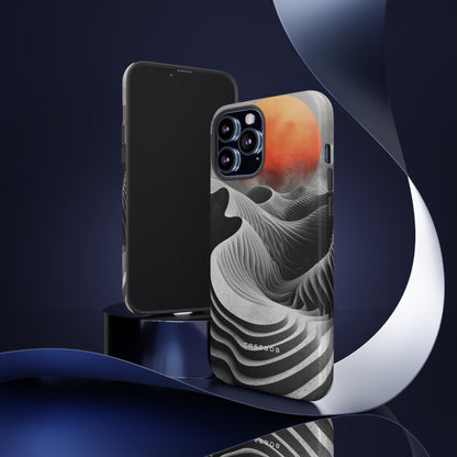 Orange Moon Illusion - Protective Phone Case