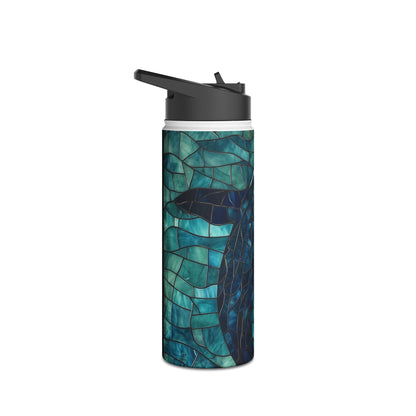 Blue Whale Mosaic - Stainless Steel Water Bottle