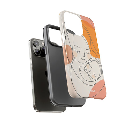 Mother Embraces Child - iPhone Case