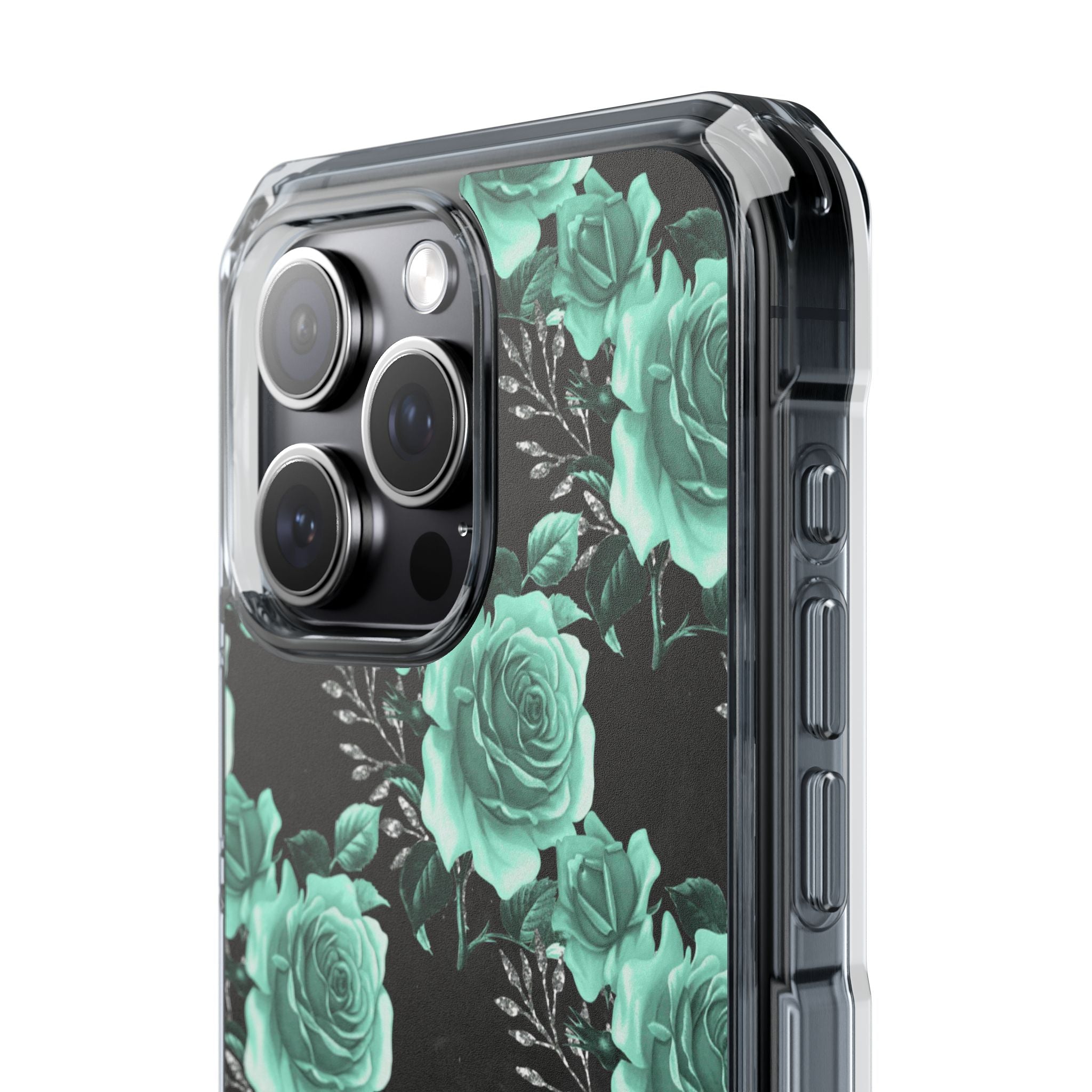 Turquoise Rose Symphony iPhone Case - Impact