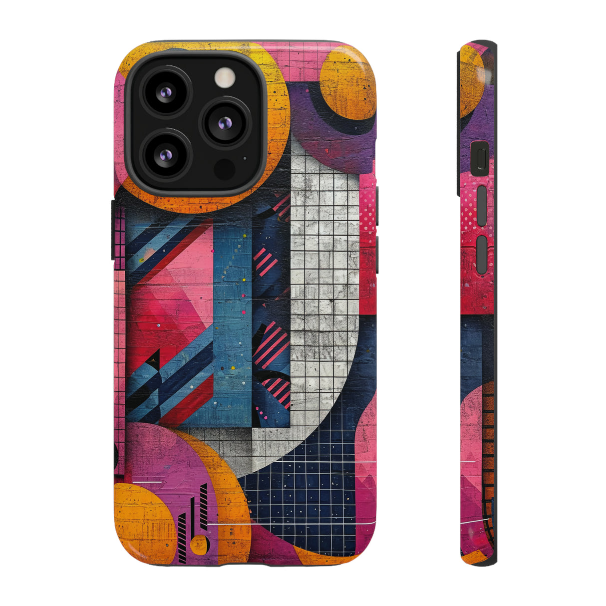 Lively Neon Geometry - Protective Phone Case