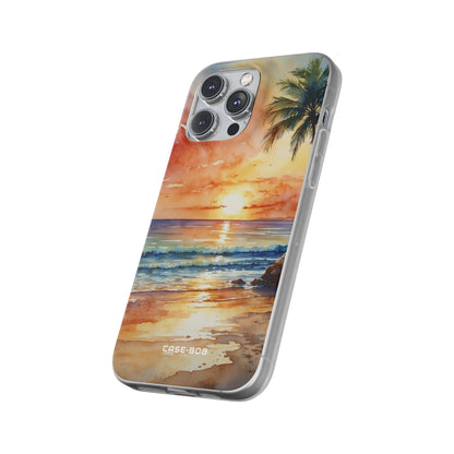 Sunset Palm iPhone 14 Pro Max Case - Soft
