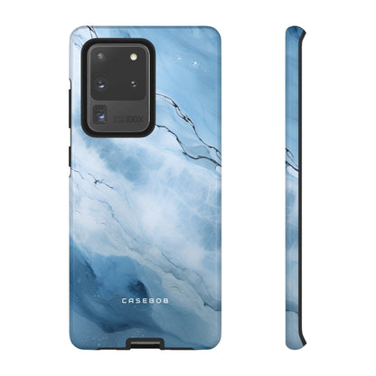 Light Navy Marble - Protective Phone Case