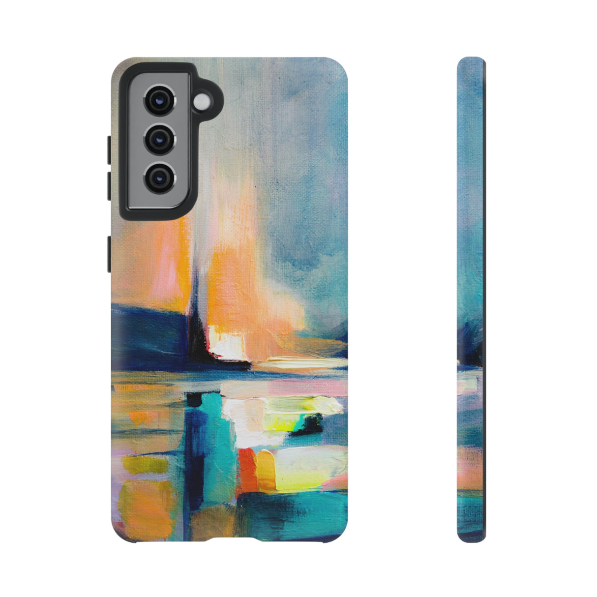 Abstract Blue n Yellow iPhone Case (Protective) Samsung Galaxy S21 Matte Phone Case